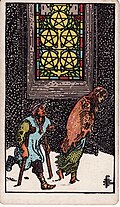 Five Of Pentacles Tarot Card: Upright, Reversed & Spread Meanings — Rider-Waite-Smith tarot card