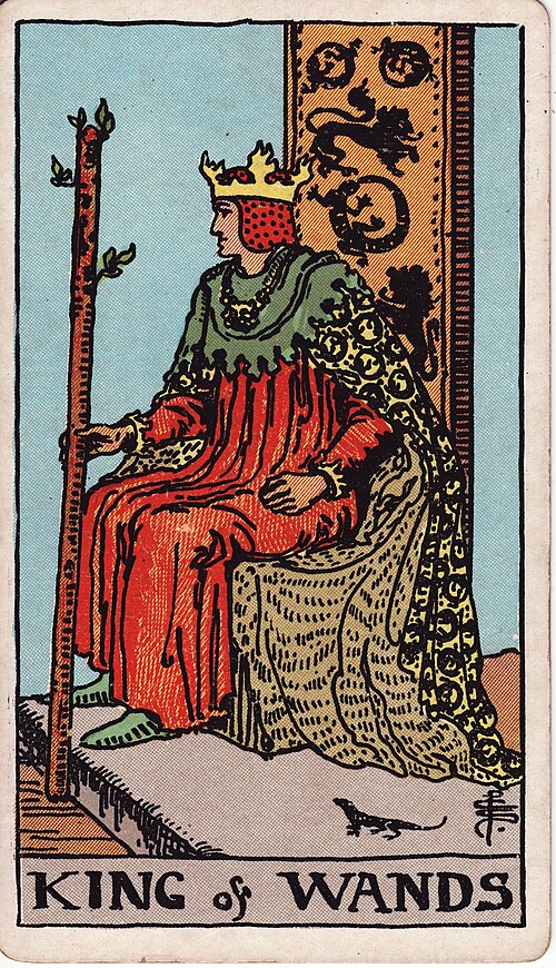 King Of Wands Tarot Card: Upright, Reversed & Spread Meanings — Rider-Waite-Smith tarot card