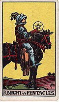 Knight Of Pentacles Tarot Card: Upright, Reversed & Spread Meanings — Rider-Waite-Smith tarot card