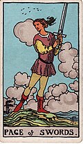 Page Of Swords Tarot Card: Upright, Reversed & Spread Meanings — Rider-Waite-Smith tarot card