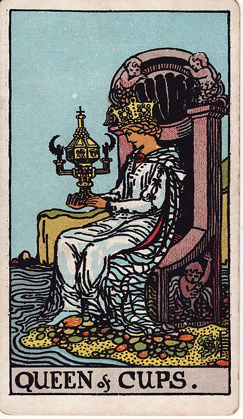 Queen Of Cups Tarot Card: Upright, Reversed & Spread Meanings — Rider-Waite-Smith tarot card