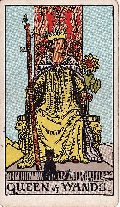 Queen Of Wands Tarot Card: Upright, Reversed & Spread Meanings — Rider-Waite-Smith tarot card