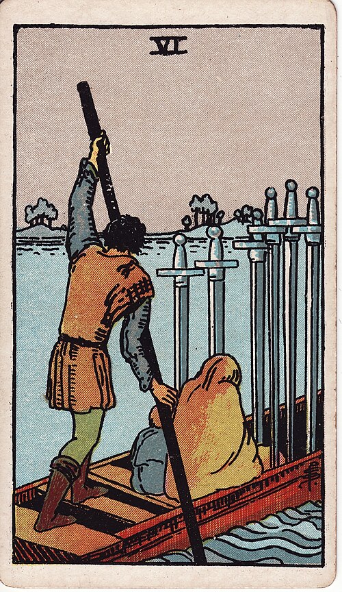 Six Of Swords Tarot Card: Upright, Reversed & Spread Meanings — Rider-Waite-Smith tarot card