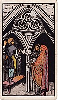 Three Of Pentacles Tarot Card: Upright, Reversed & Spread Meanings — Rider-Waite-Smith tarot card