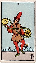 Two Of Pentacles Tarot Card: Upright, Reversed & Spread Meanings — Rider-Waite-Smith tarot card